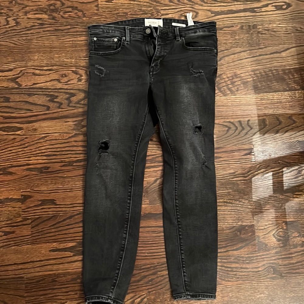 Pull&bear black super skinny jeans 34 waist.